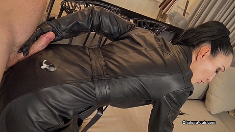 Leather pervert's cum polish